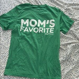 Vibrant Green Short Sleeve Tee with Bold Print